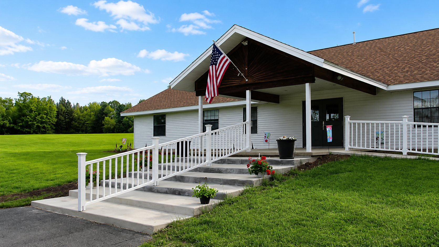 The front of New Horizon Baptist Church